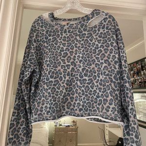 Mossimo Leopard Distressed Top